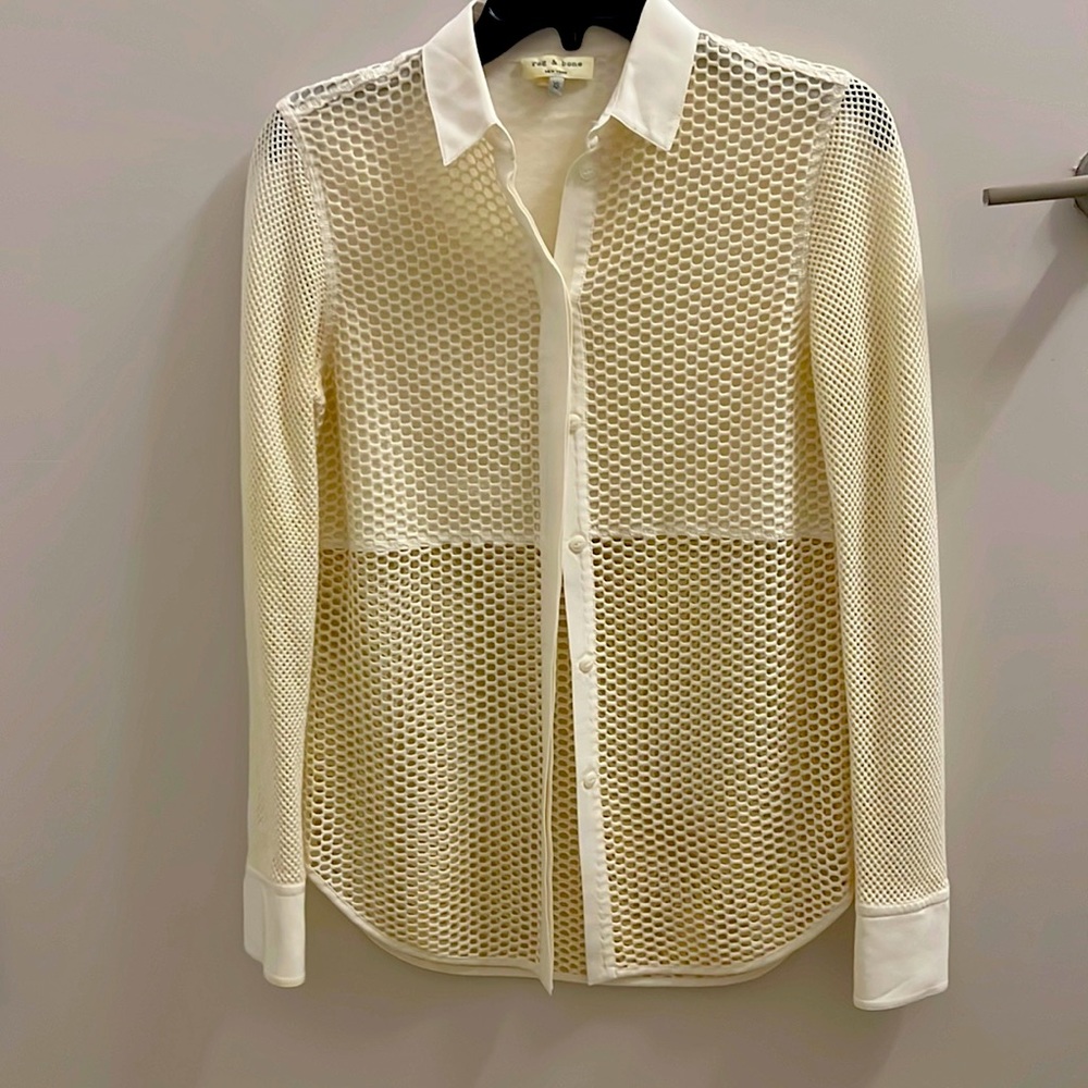 Rag and Bone blouse with sheer bottom half. Size XS.